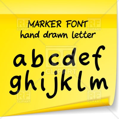 hand-written-black-font-on-yellow-paper-sticker-Download-Royalty-free-Vector-File-EPS-58298
