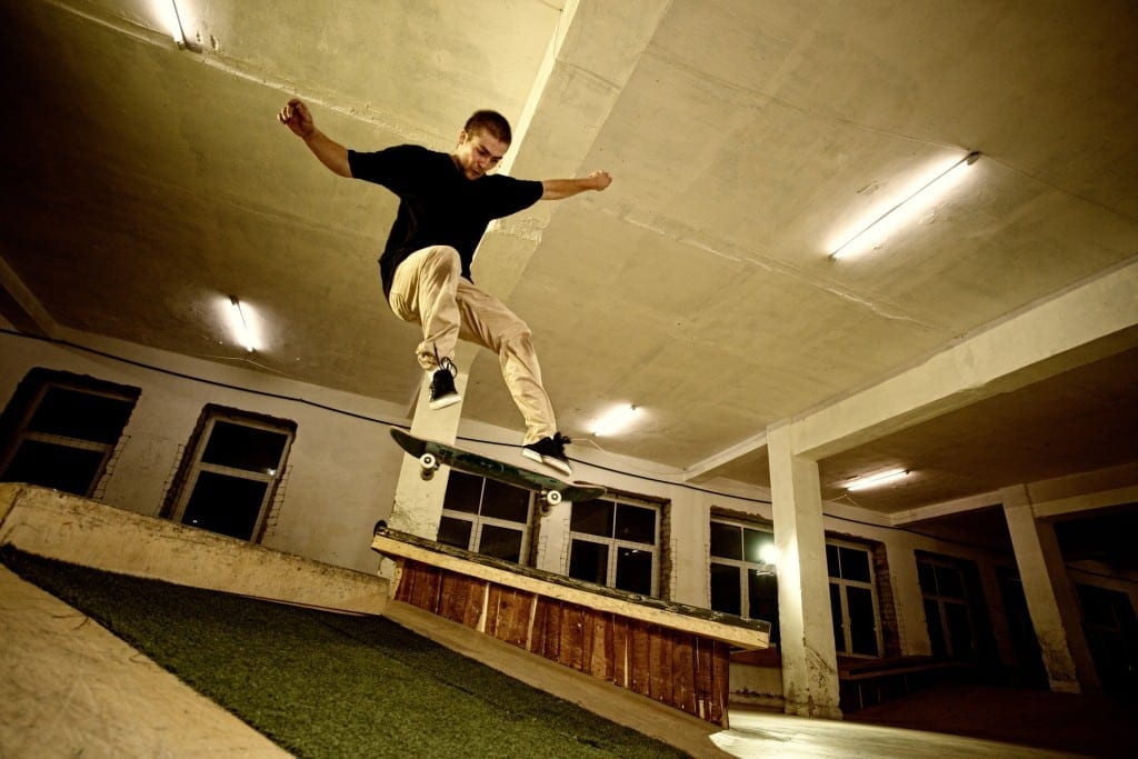 ADHD teen on skateboard