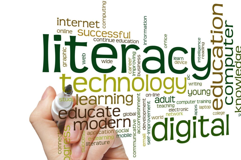 Digital Literacy Word Collage