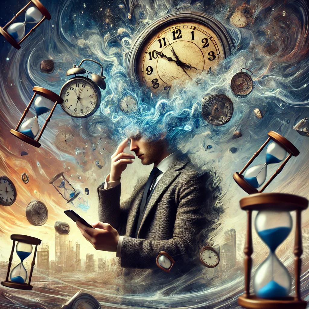 Time passing by a man with ADHD